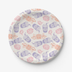 Assiettes En Carton FRIENDS™   Pastel Central Perk Pattern