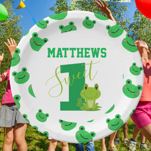 Assiettes En Carton Frog Sweet fête d'anniversaire