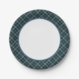 Assiettes En Carton Frontière antique de tartan du Mackenzie de clan