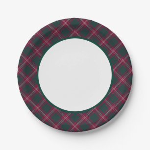 Assiettes En Carton Frontière Clan Crawford Tartan