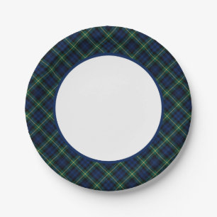 Assiettes En Carton Frontière Clan Gordon Tartan