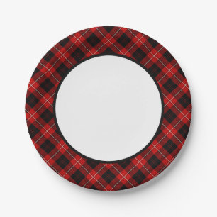 Assiettes En Carton Frontière de tartan de Cunningham de clan