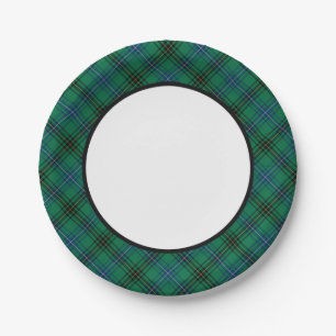 Assiettes En Carton Frontière de tartan de Henderson de clan