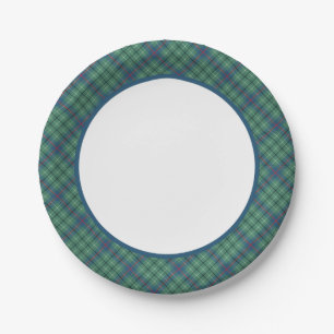 Assiettes En Carton Frontière Tartan antique Clan Duncan