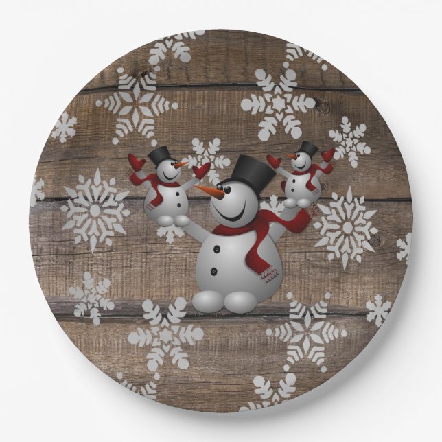 Assiettes En Carton Frosty Le Snowman (Devant)