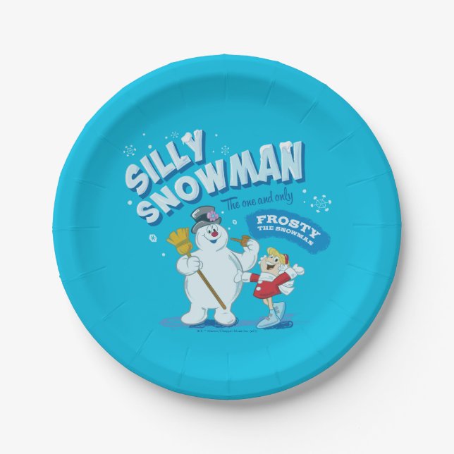 Assiettes En Carton Frosty the Snowman™ | "Silly Snowman" (Devant)