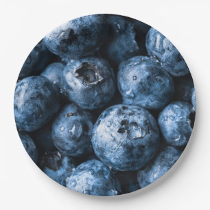 Assiettes En Carton Fruit aux bleuets