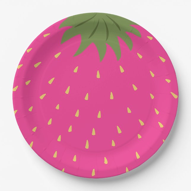 Assiettes En Carton Fruit fraise (Devant)