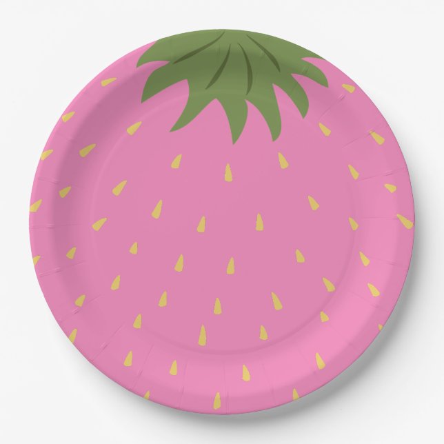 Assiettes En Carton Fruit fraise (Devant)