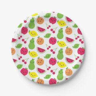 Assiettes En Carton Fruit heureux