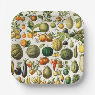 Assiettes En Carton Fruits et légumes