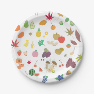 Assiettes En Carton Fruits et légumes Imprimer