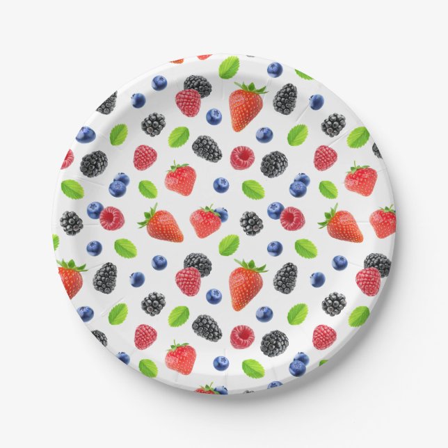 Assiettes En Carton Fruits frais (Devant)
