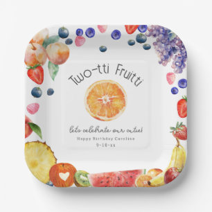 Assiettes En Carton Fruitti à deux tti Cutie Fruit Anniversaire