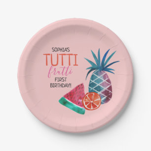 Assiettes En Carton Frutti Tutti fête d'anniversaire
