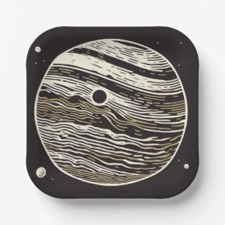 Assiettes En Carton FSF Jupiter Woodcut 1