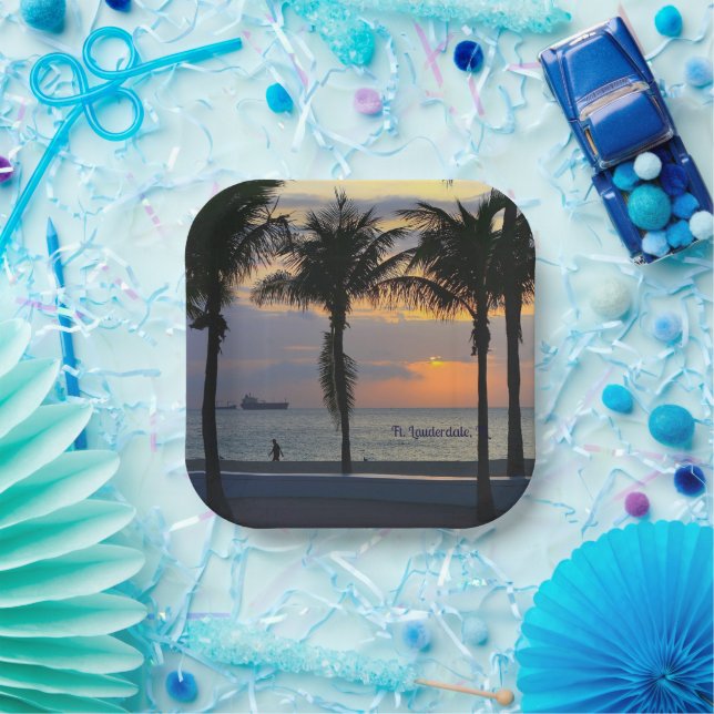 Assiettes En Carton Ft. Lauderdale Sunrise (Fête)