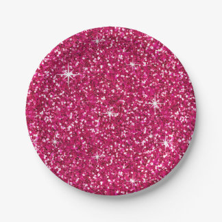 Assiettes En Carton Fuchsia des PARTIES SCINTILLANTES |