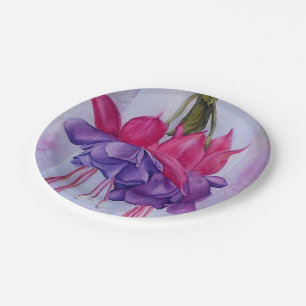 ASSIETTES EN CARTON FUCHSIA ROSE ET PURPLE
