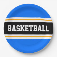 Fun Bleu Bleu Noir Jaune BASKETBALL rayures