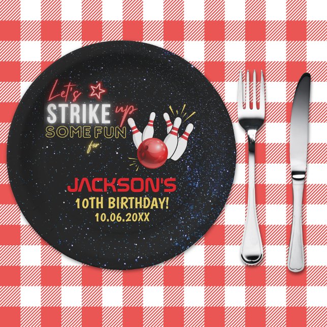 Assiettes En Carton Fun Bowling party for Kids (Créateur téléchargé)