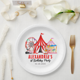 Assiettes En Carton Fun Carnival Circus Festival Show Anniversaire de