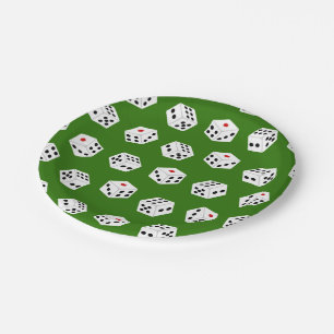 Assiettes En Carton Fun Casino Dice motif plaques papier