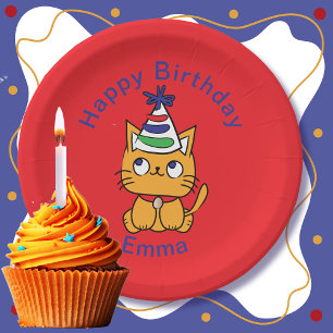Assiettes En Carton Fun cat