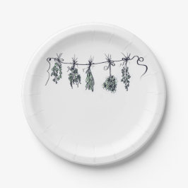 Assiettes En Carton Fun chic Garden Herbs