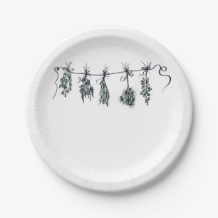 Assiettes En Carton Fun chic Garden Herbs