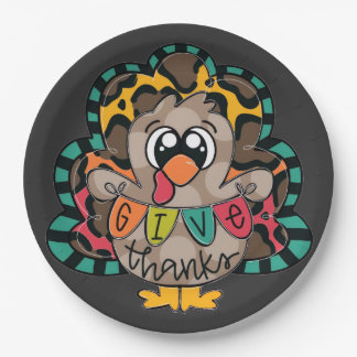 Assiettes En Carton Fun cute turkey shirt