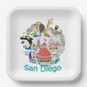 Assiettes En Carton Fun San Diego California
