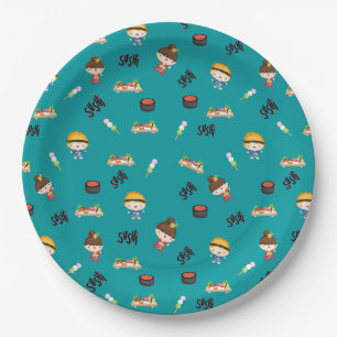 Assiettes En Carton Fun Sushi Motif