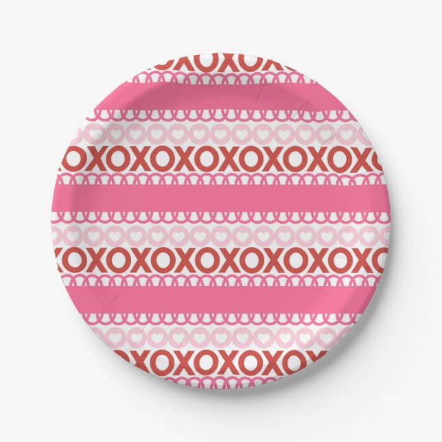 Assiettes En Carton Fun Valentine (Devant)