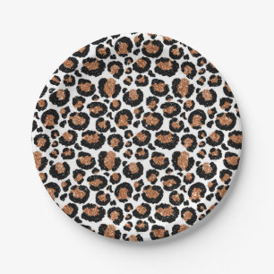 Assiettes En Carton Fun Wild Cheetah Motif Jungle fête d'anniversaire