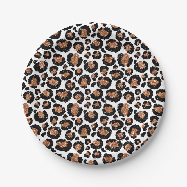 Assiettes En Carton Fun Wild Cheetah Motif Jungle fête d'anniversaire (Devant)