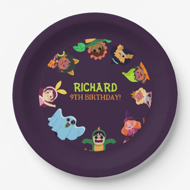 Assiettes En Carton Funky Géant Longue Banane Jaune Portant Chanson Ét (Devant)