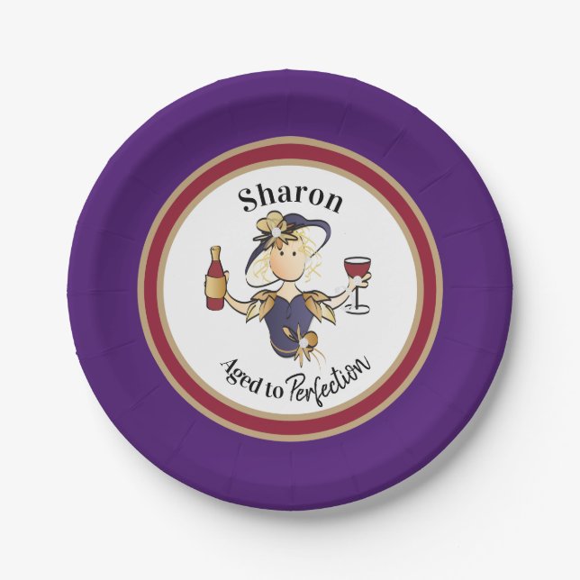 Assiettes En Carton Funny Classy Sassy Personnalisée pour son annivers (Devant)