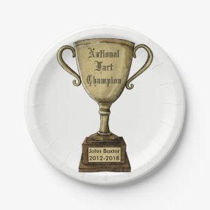 Assiettes En Carton Funny Customisé Trophy Award