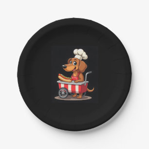 Assiettes En Carton Funny Dachshund Chien Hotdog Sandwich Weenie Sauci
