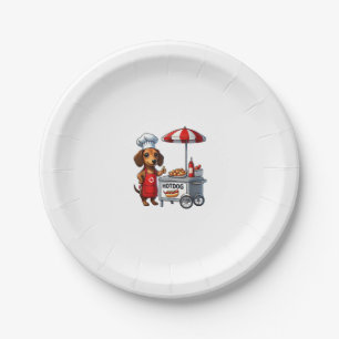 Assiettes En Carton Funny Dachshund Chien Weiner Saucisse Hotdog Sandw