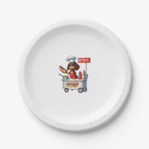 Assiettes En Carton Funny Dachshund Saucisse Chien Weenie Hotdog Sandw
