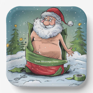 Assiettes En Carton Funny Dirty Père Noël collection de Noël