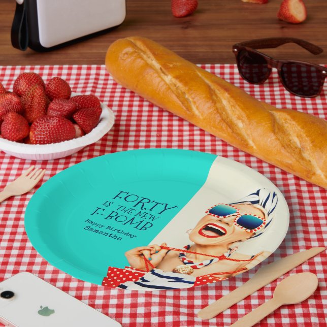 Assiettes En Carton Funny Quarty est la fête d'anniversaire de la nouv (Pique-nique)