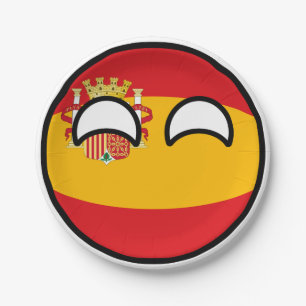 Assiettes En Carton Funny Trending Geeky Espagne Country