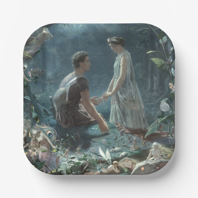 Assiettes En Carton Furries : Le rêve d'une nuit d'été de Shakespeare (Recto)