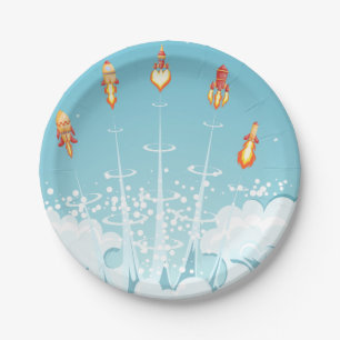 Assiettes En Carton Fusées spatiales éteintes