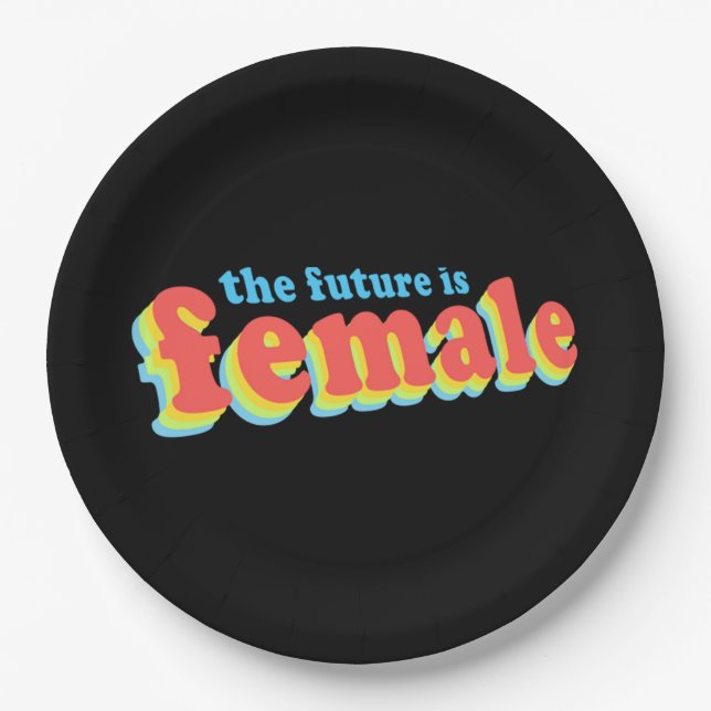Assiettes En Carton Futur féminin 85 (Devant)