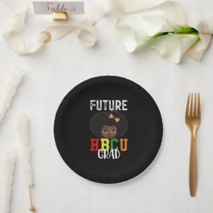 Assiettes En Carton Futur HBCU Grad Girl Graduation Black College