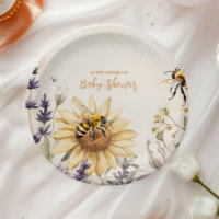 Futur Maman Abeille Jaune Floral Baby Shower